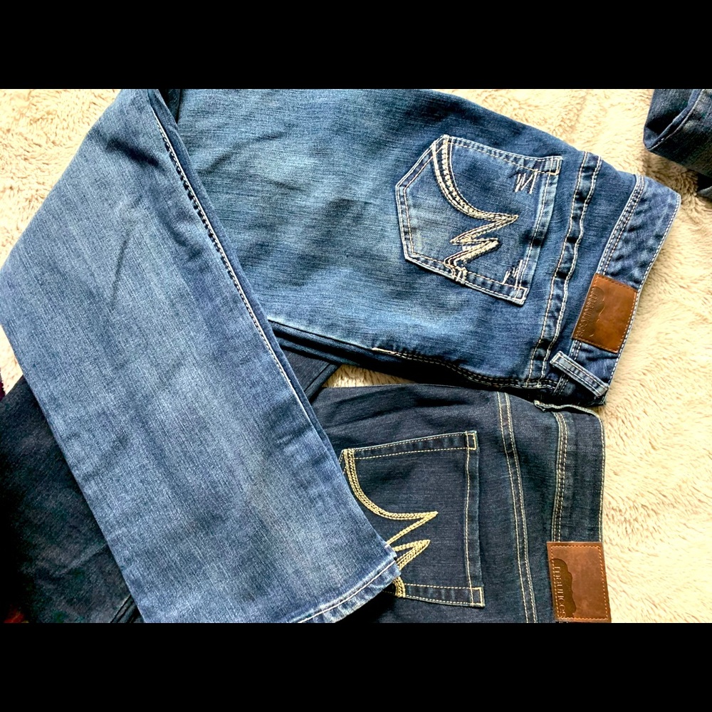 TWO PAIRS of Maurices jeans -each 15/16 SHORT